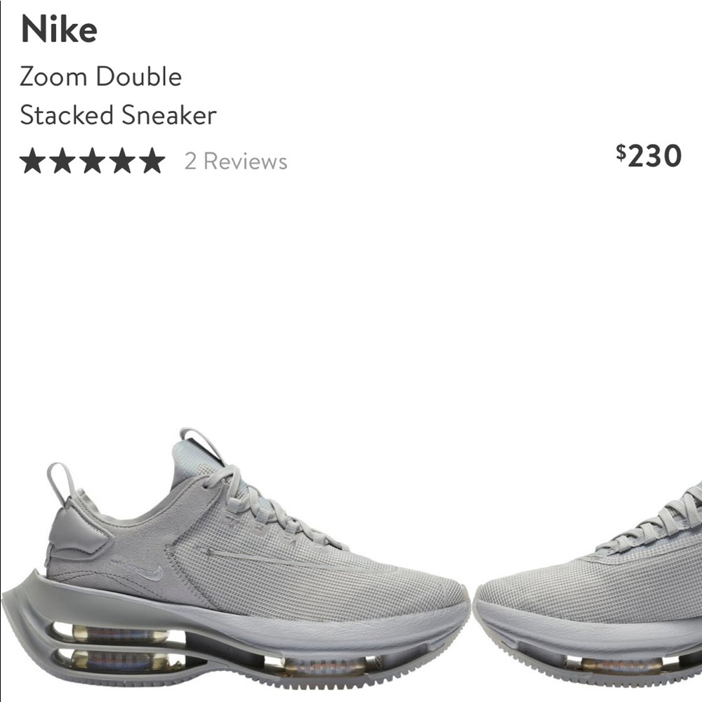 Nike Zoom Double Stacked Grey Sneakers